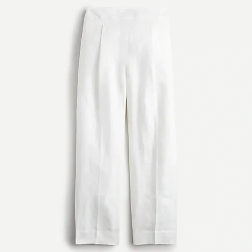 J.Crew High-rise pleated pant in linen blend AN010